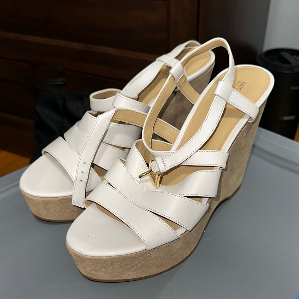 White Wedge Sandals